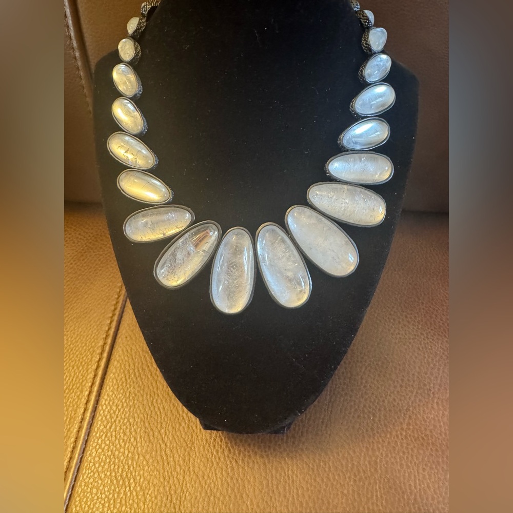 Kiam family rock crystal statement necklace by Lia Sophia